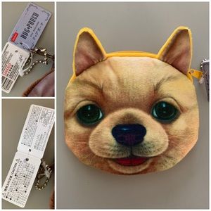 🔥5/$20🔥 “Daiso” Chihuahua Face Coin Purse NWT